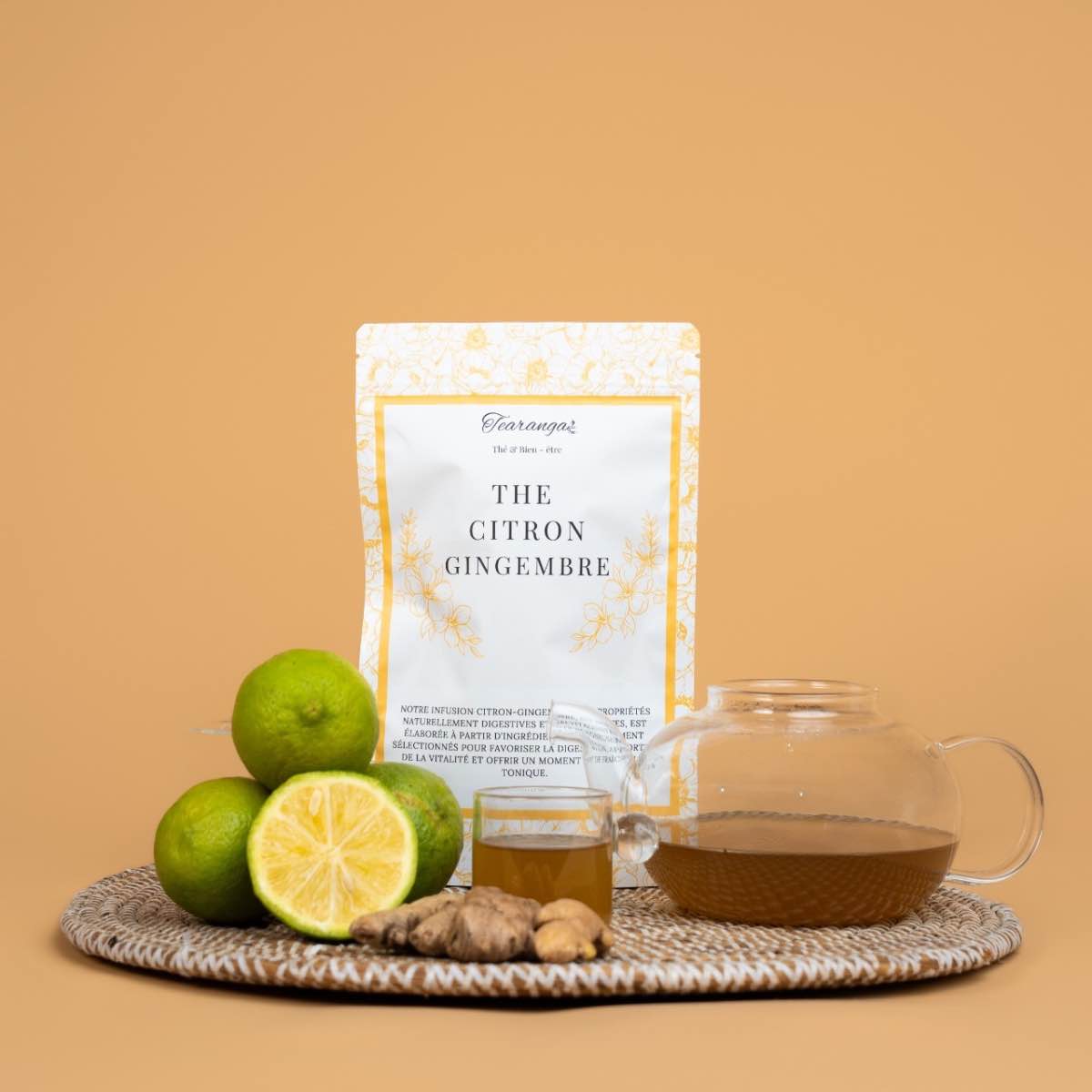 Thé citron gingembre Tearanga – infusion bien-être, digestion et détox naturelle