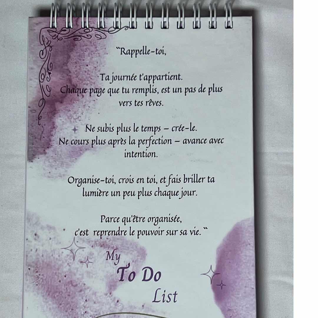 carnet to do list floral pour une organisation élégante et efficace