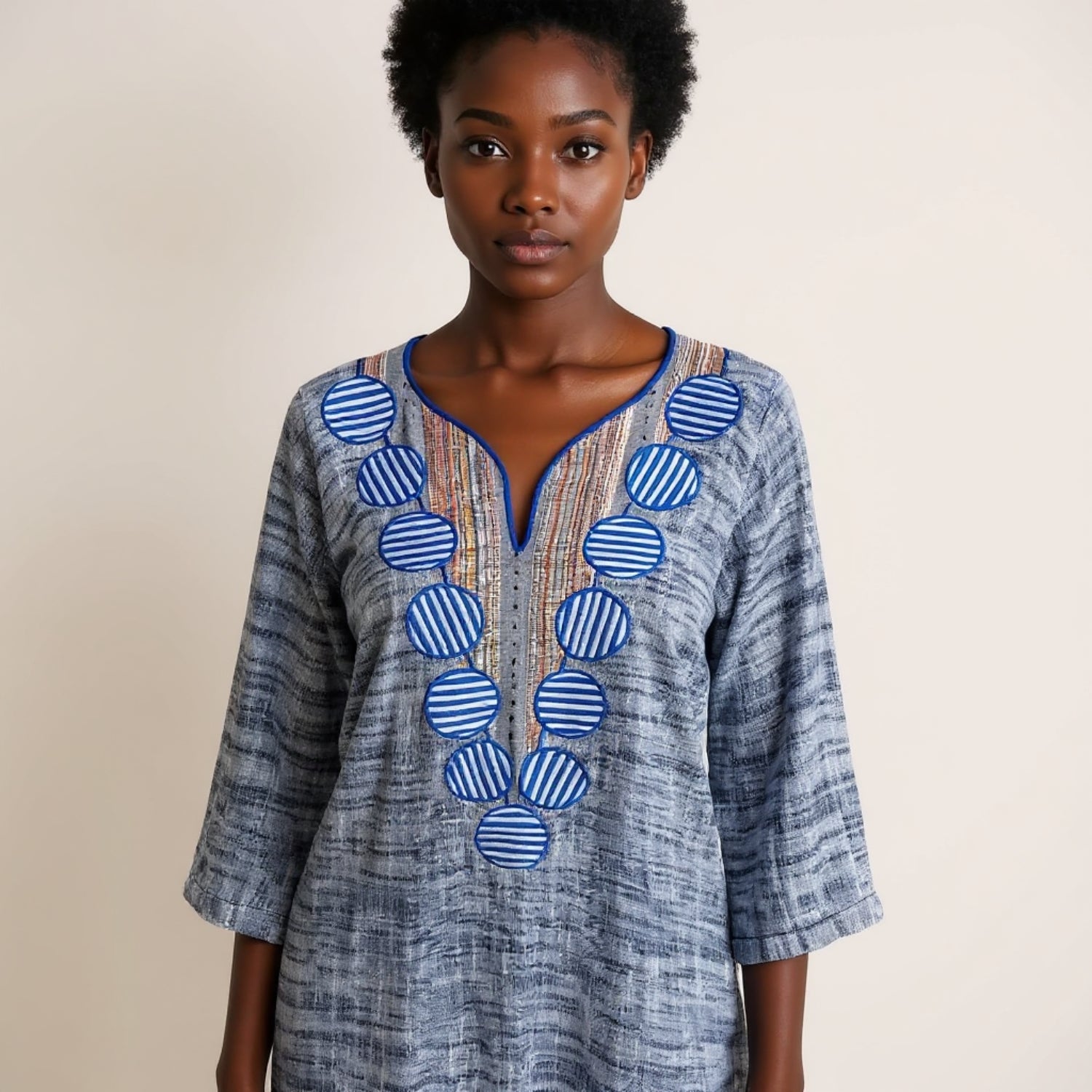 Haut lin femme bohème chic