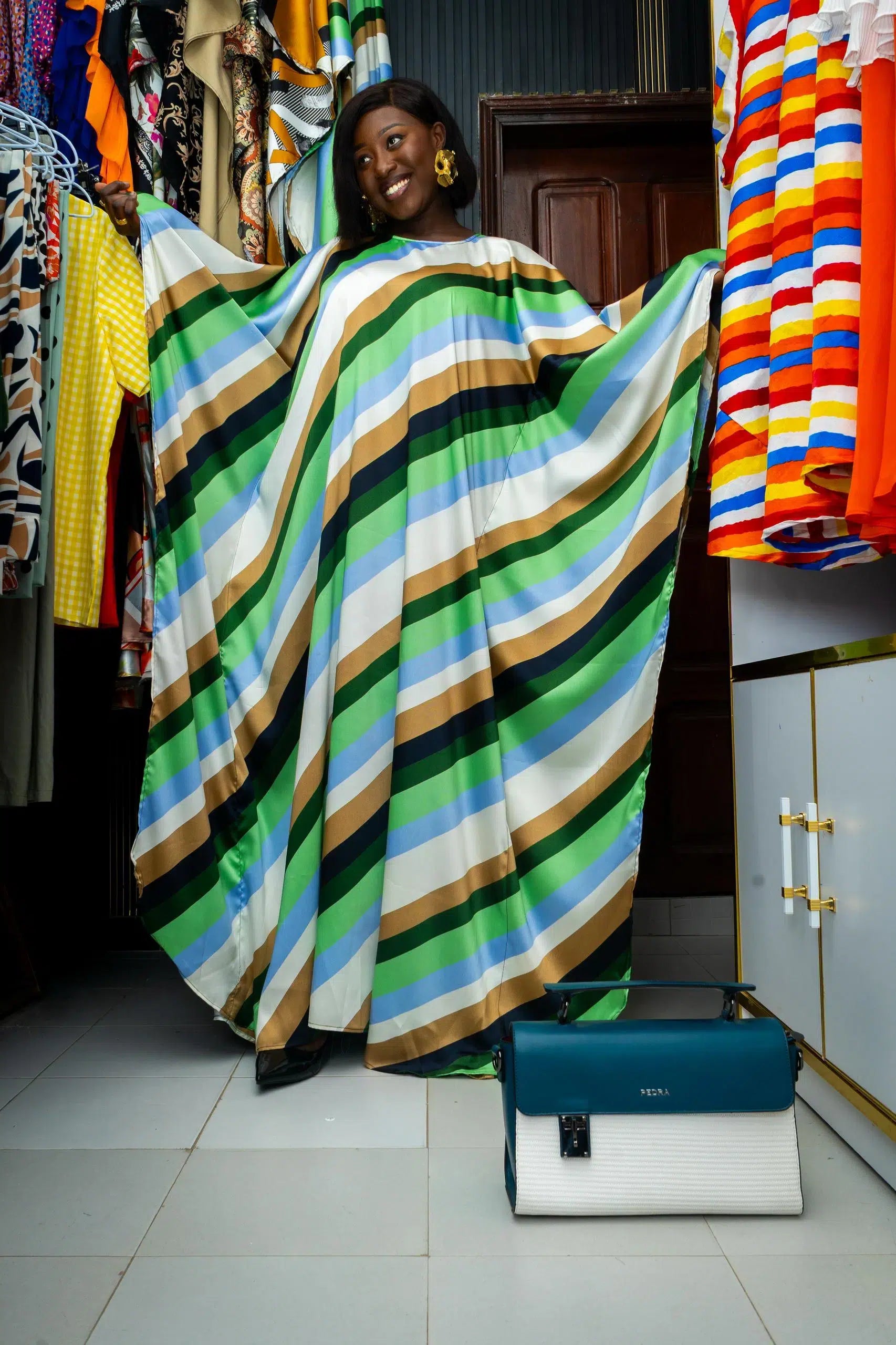 Boubou soie léger et floral pour un style irrésistible