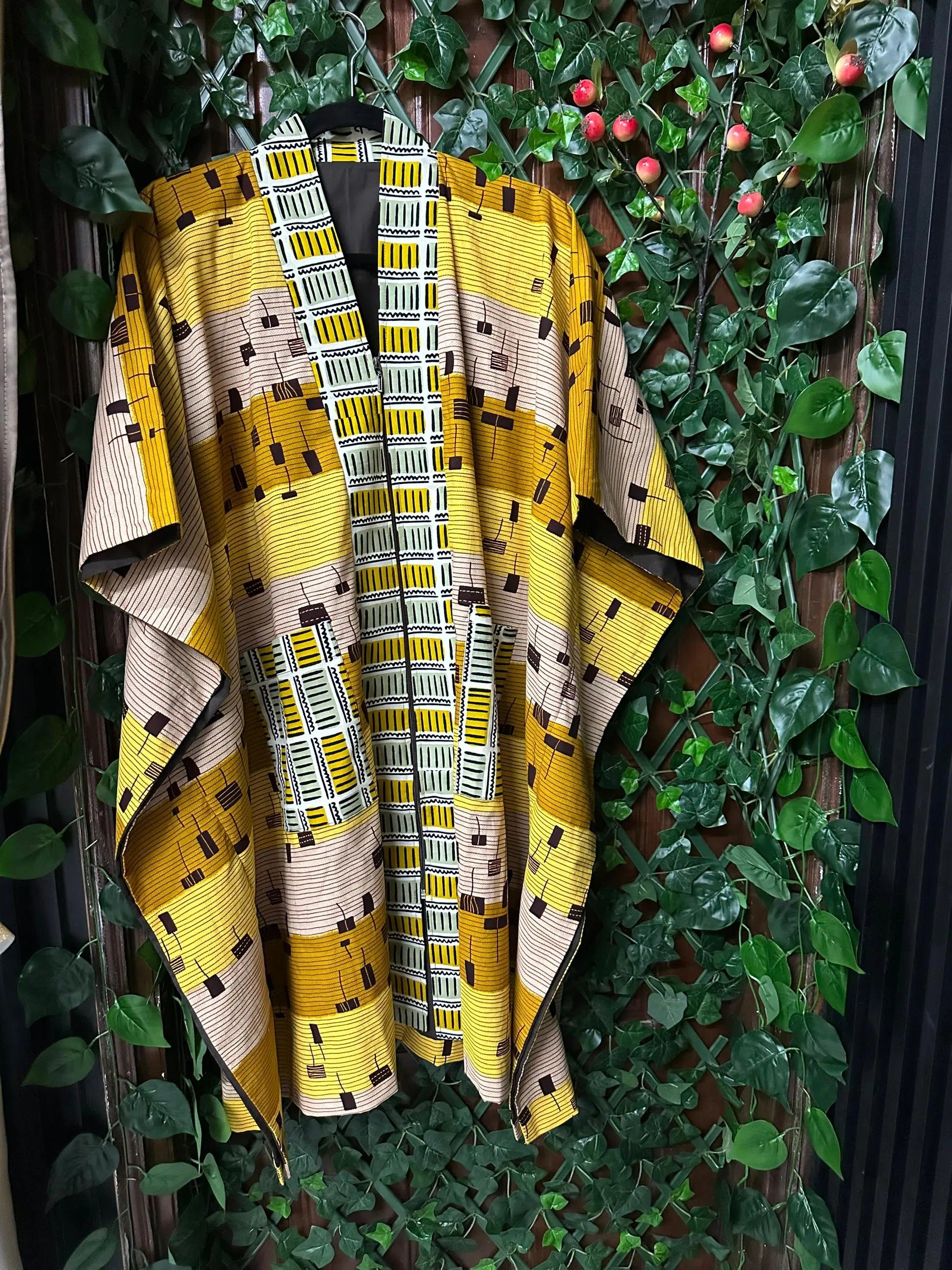 Cardigan en wax 100 pour cent coton avec poches irrésistible