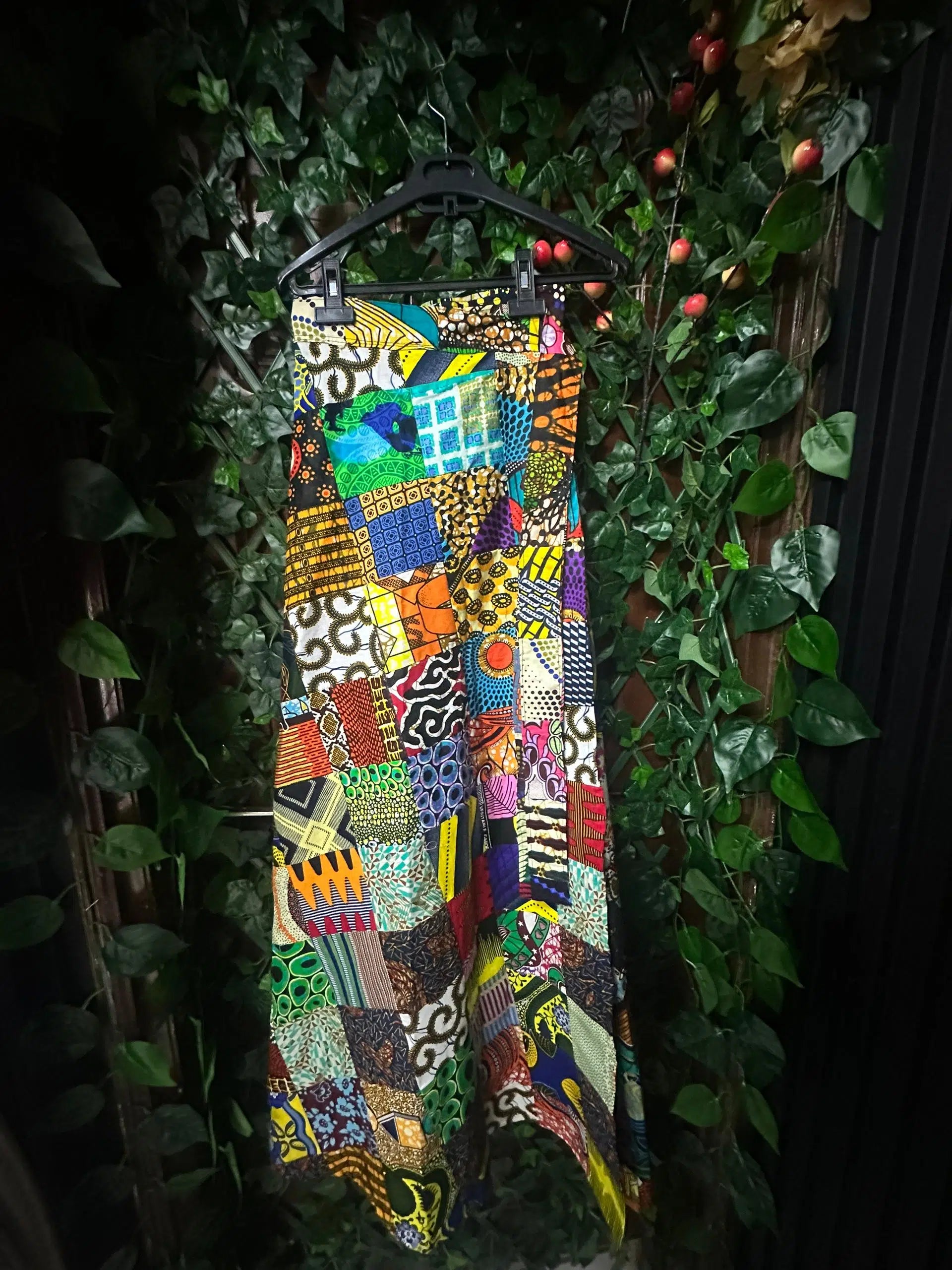 Jupe patchwork longue bohème en coton