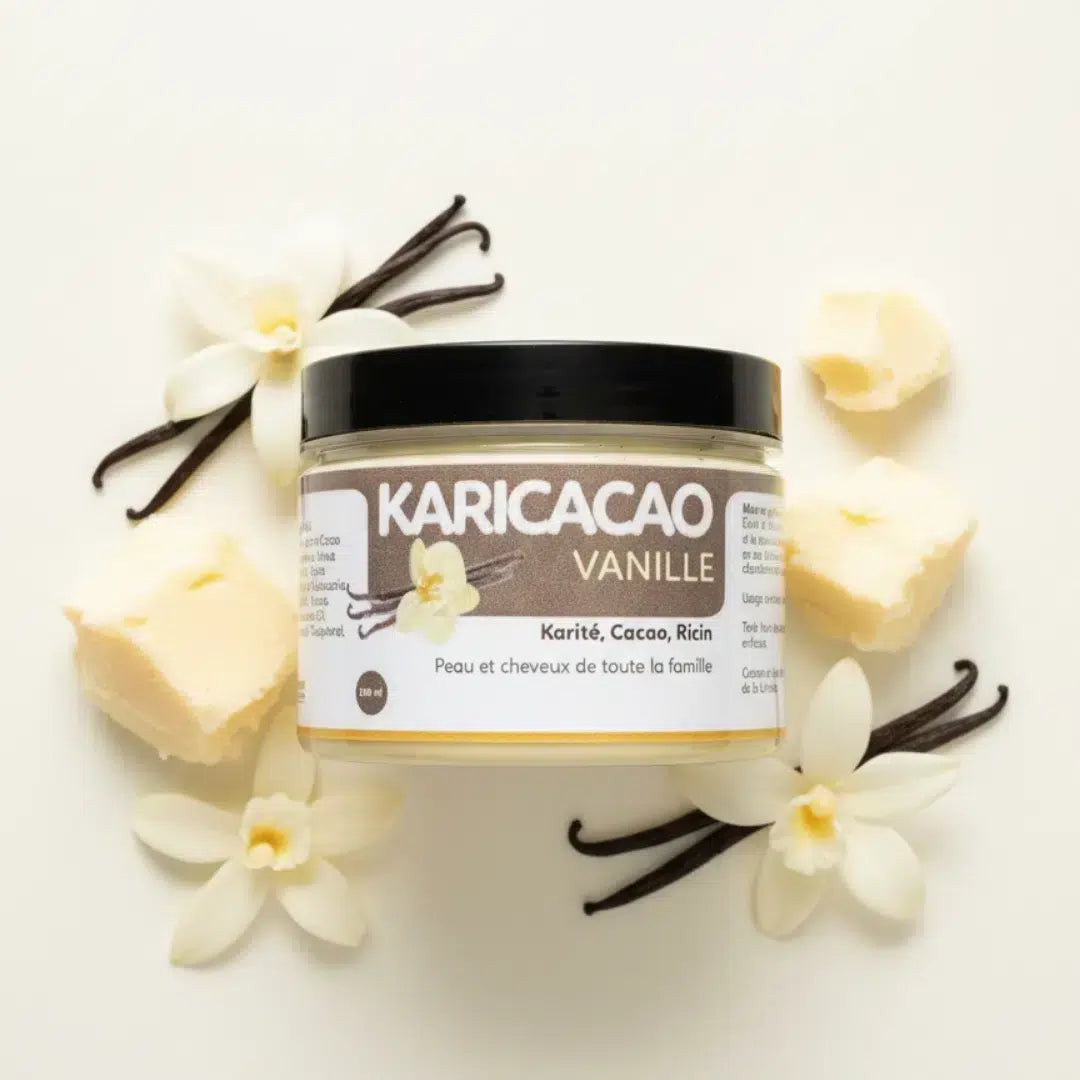 Crème Karicacao vanille pour corps et cheveux aux beurres de karité et cacao