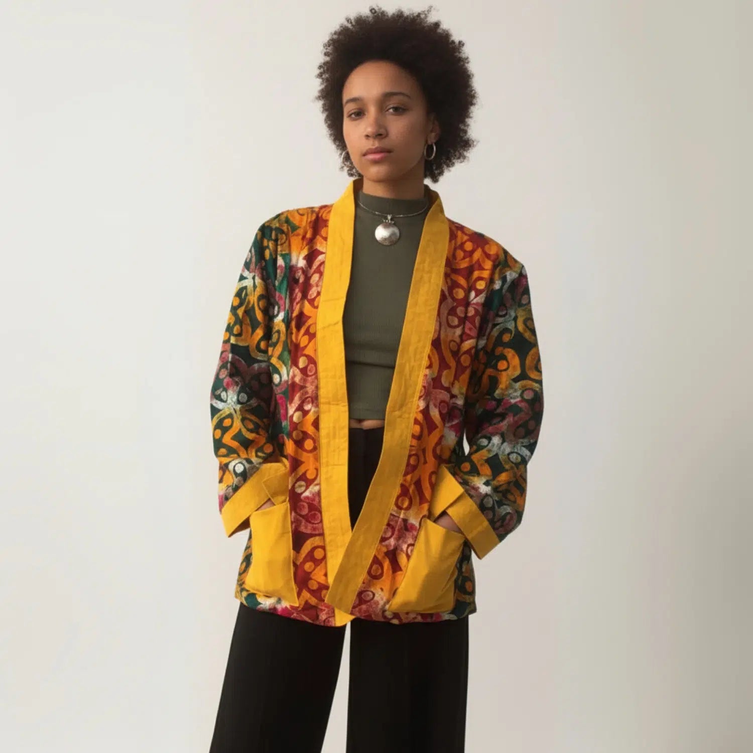 Kimon ample batiko femme coton bohème chic multicolore