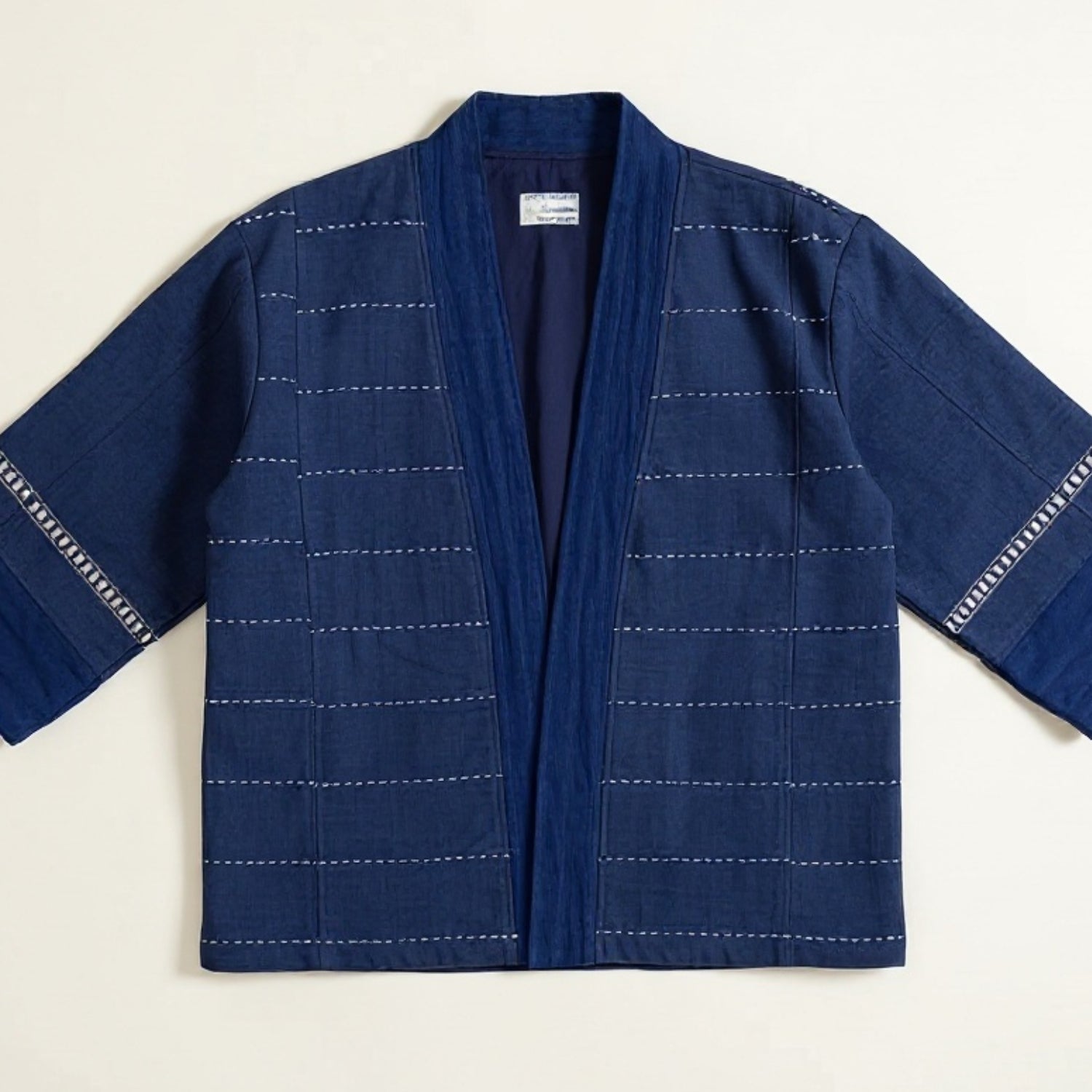Kimono femme coton artisanal bleu indigo