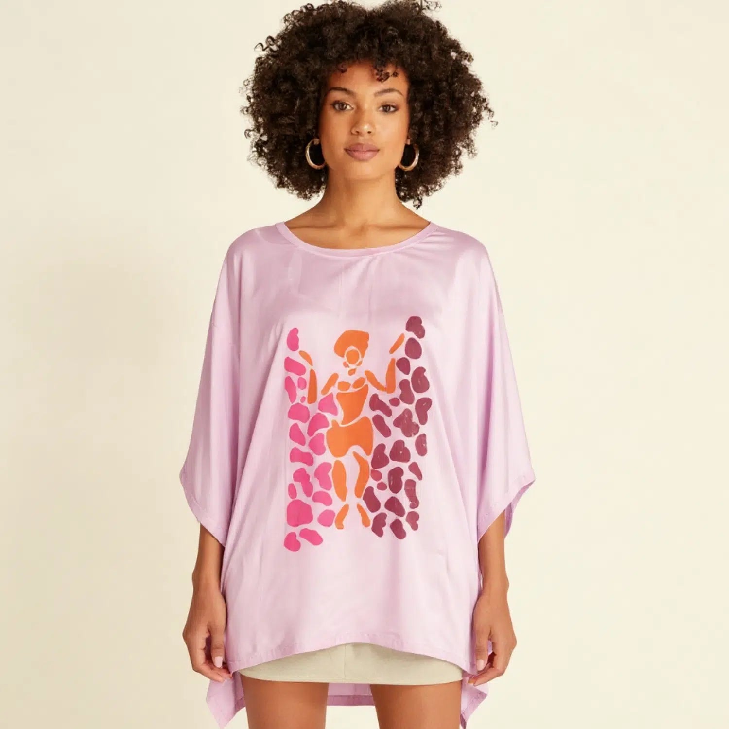 Haut rose brodé femme bohème