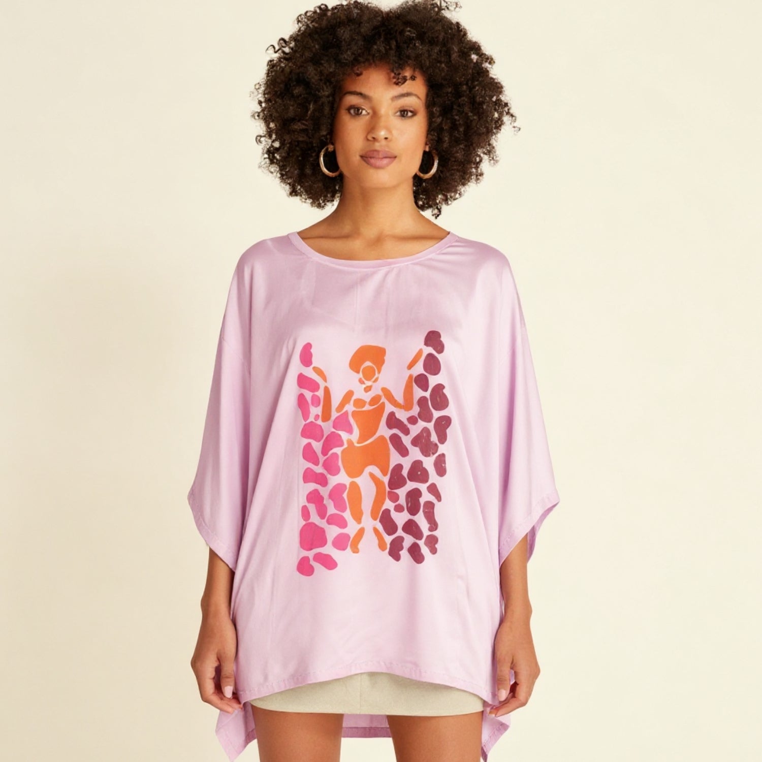 Haut rose brodé femme bohème