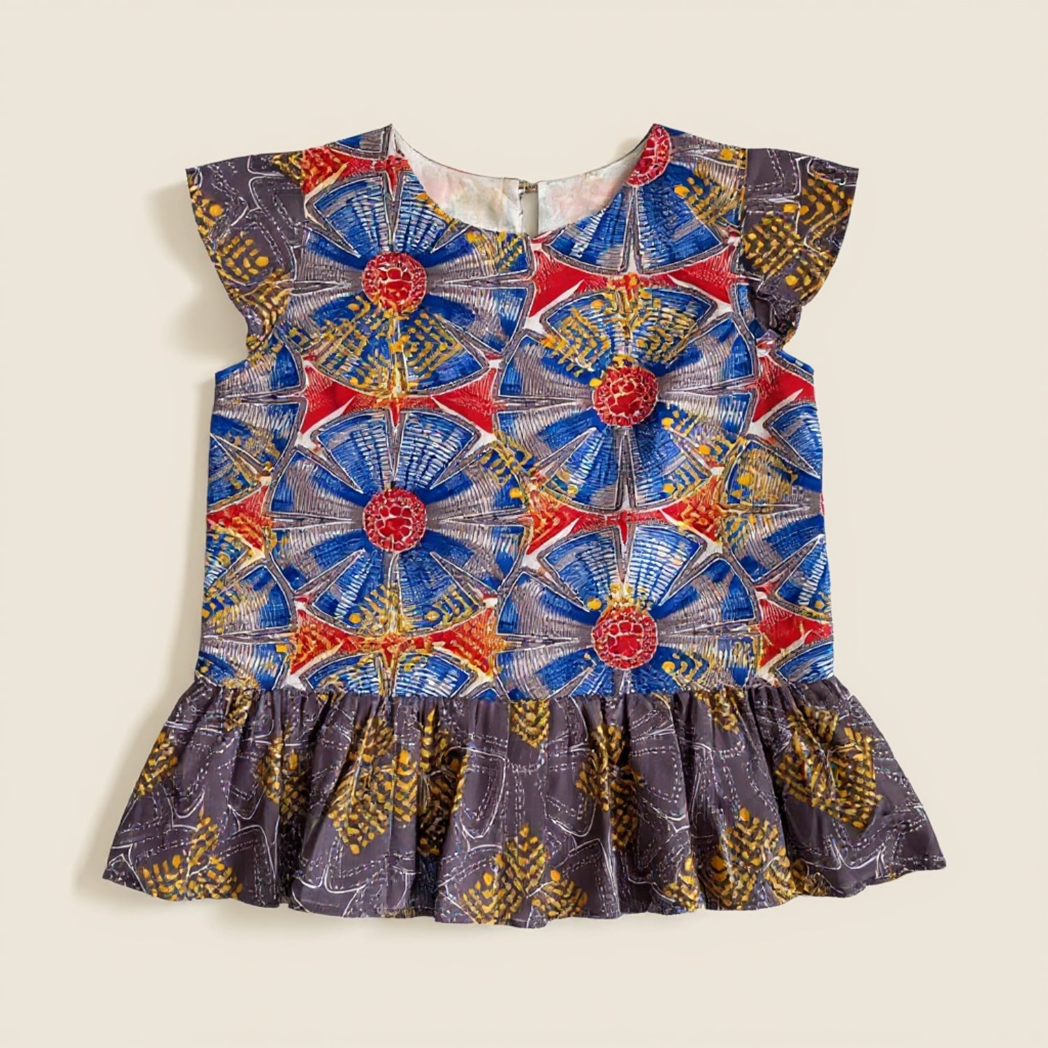 Robe fillette wax colorée