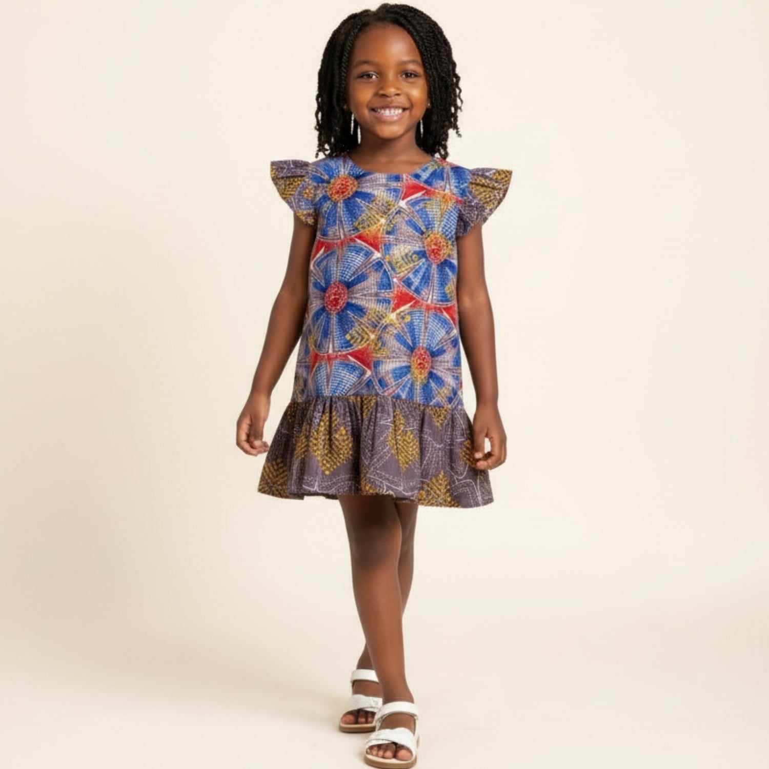 Robe fillette wax colorée