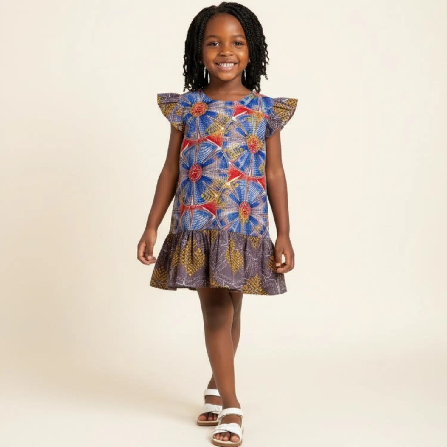 Robe fillette wax colorée