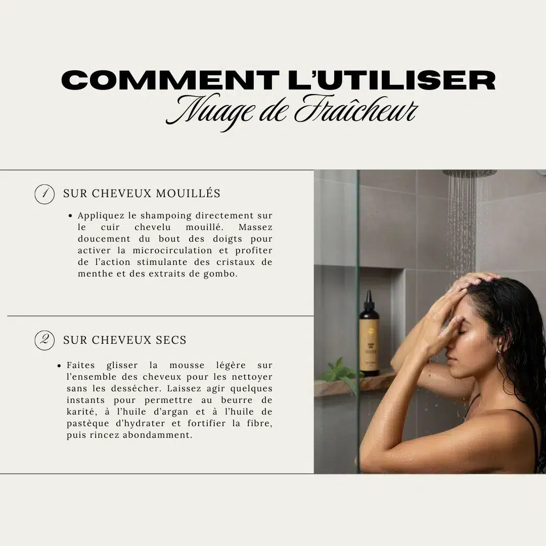 Shampoing douceur Nuage De Fraîcheur Karité, Argan, Cristaux de Menthe