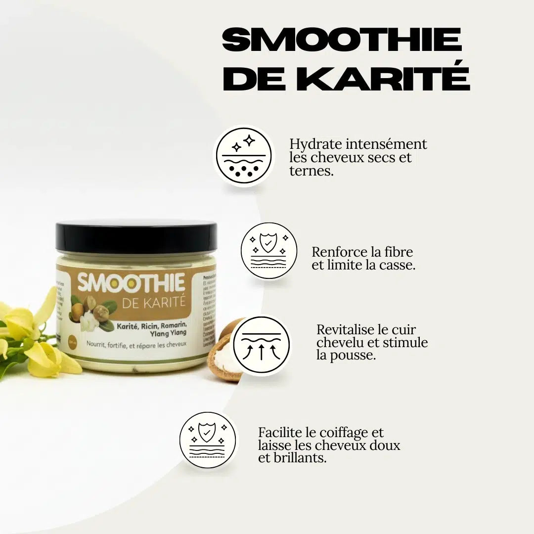 Crème capillaire hydratante et fortifiante au karité