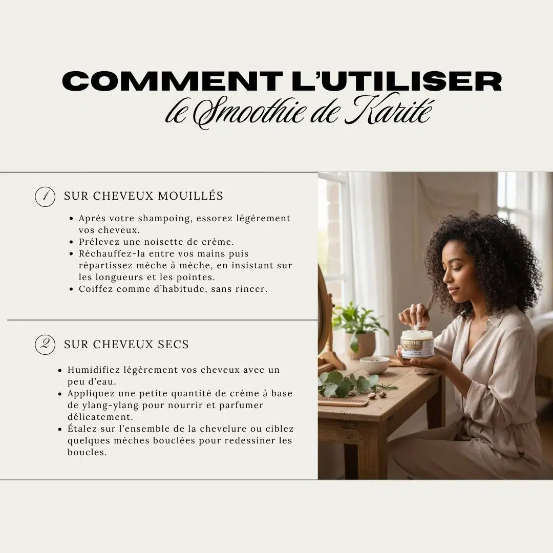Crème capillaire hydratante et fortifiante au karité