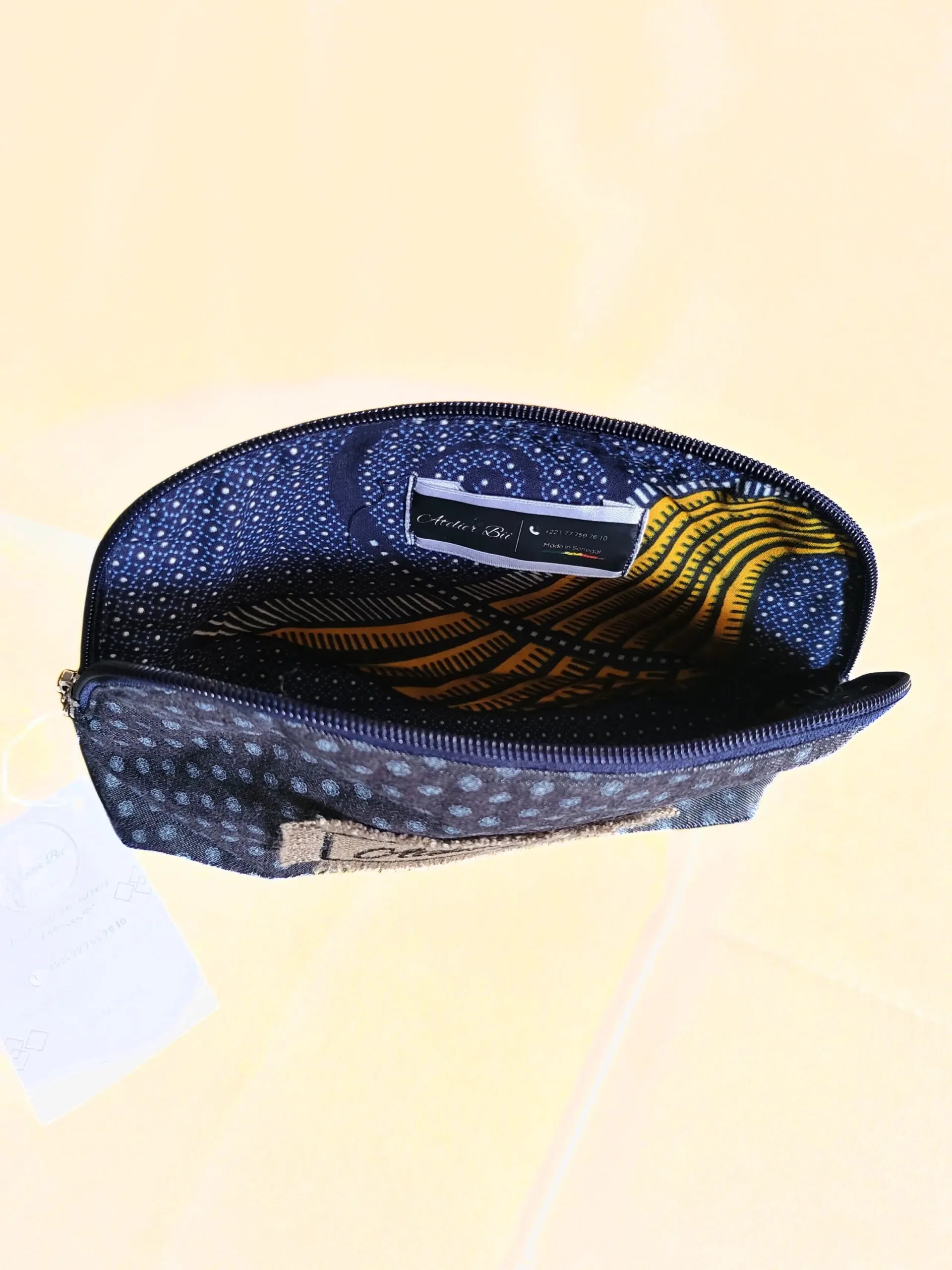 Trousse de Voyage Atelier Bii Denim Gris - Élégance Polyvalente