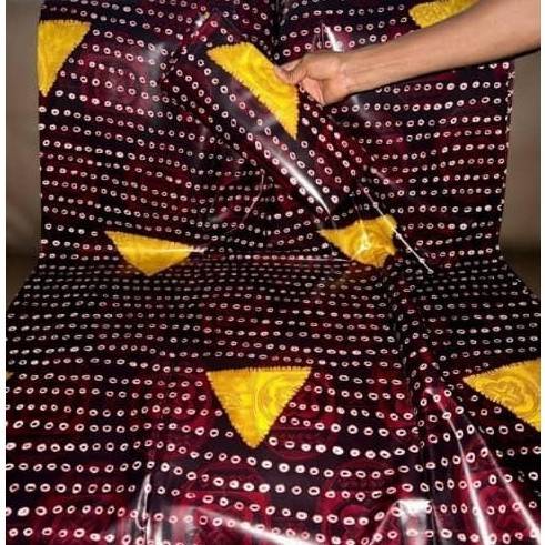 Tissu wax africain noir jaune blanc 6 yards, coton haute qualité robe