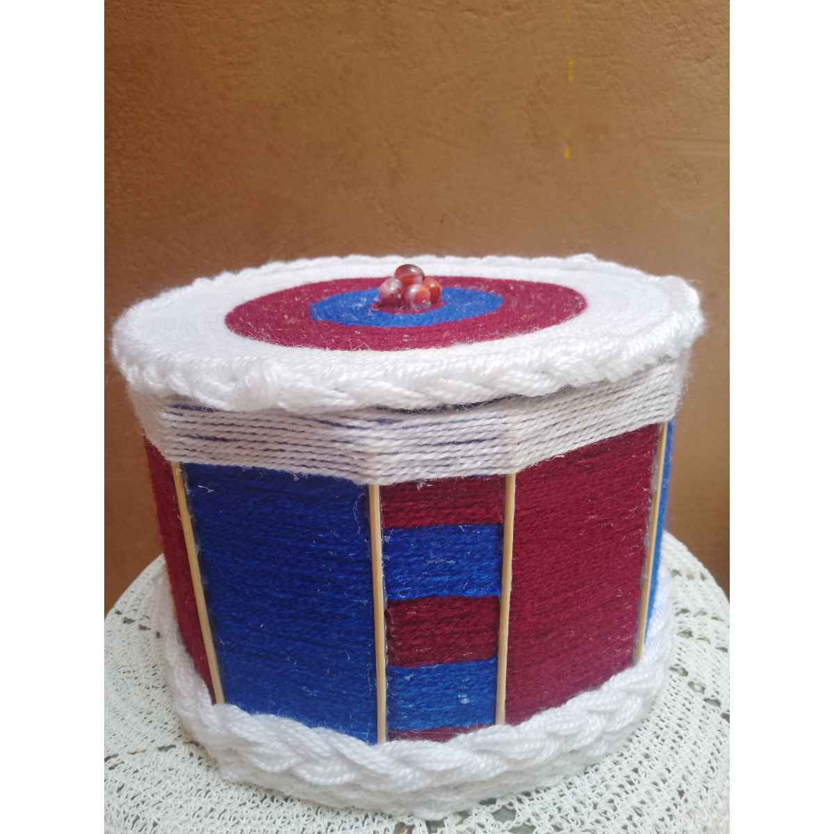 Panier de rangement rouge bleu