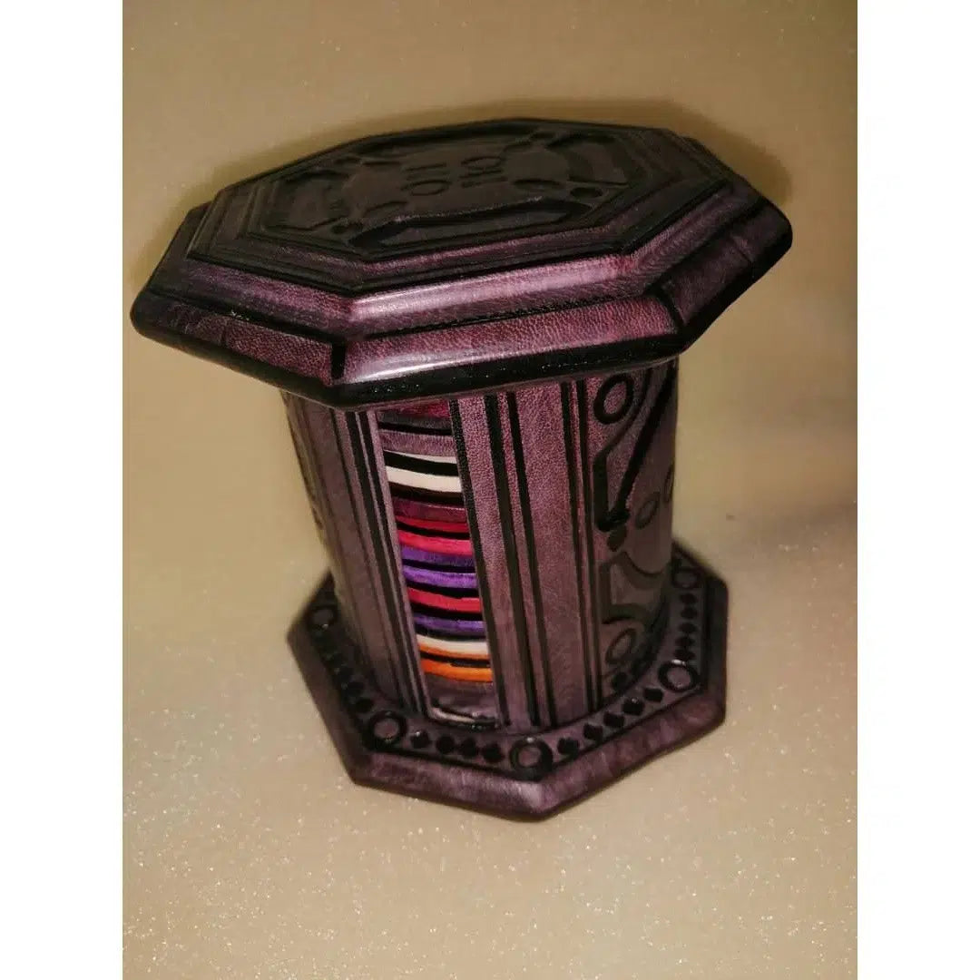 Lot de sous verre en cuir artisanal avec boîte de rangement