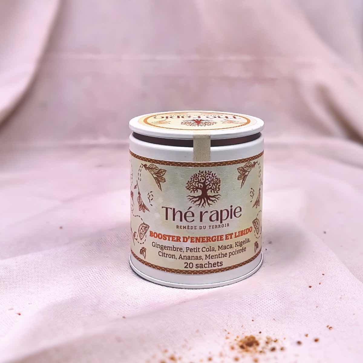 Booster énergie naturel : thé gingembre maca, vitalité et libido, 146g