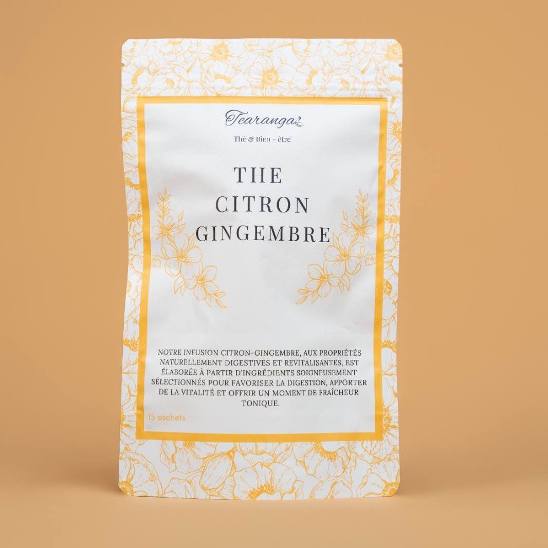 Thé citron gingembre Tearanga – infusion bien-être, digestion et détox naturelle