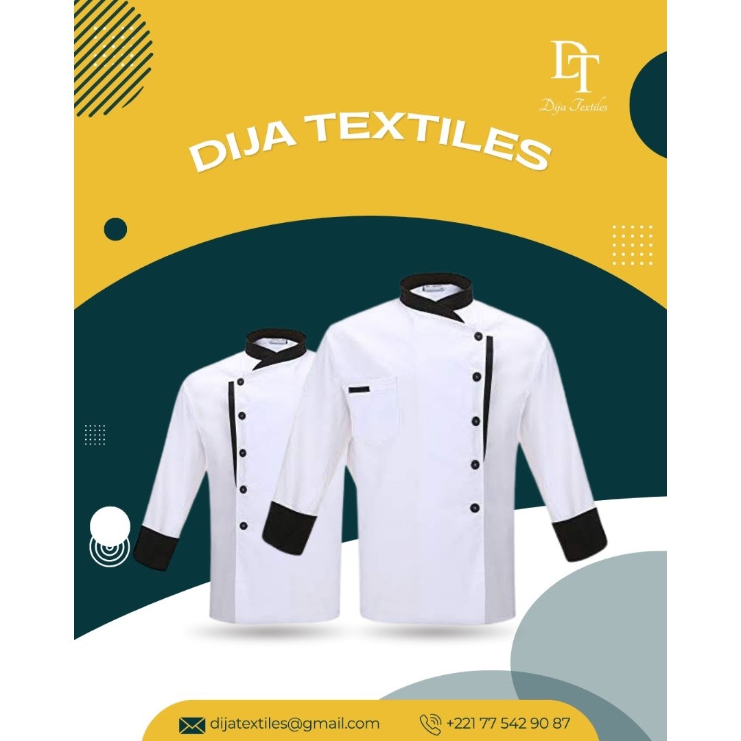 Veste de Chef Premium Coton Blanc - Élégance Pratique