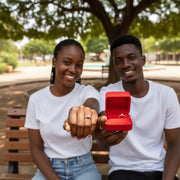 Bagues de couple en argent assorties – Coffret romantique duo élégant