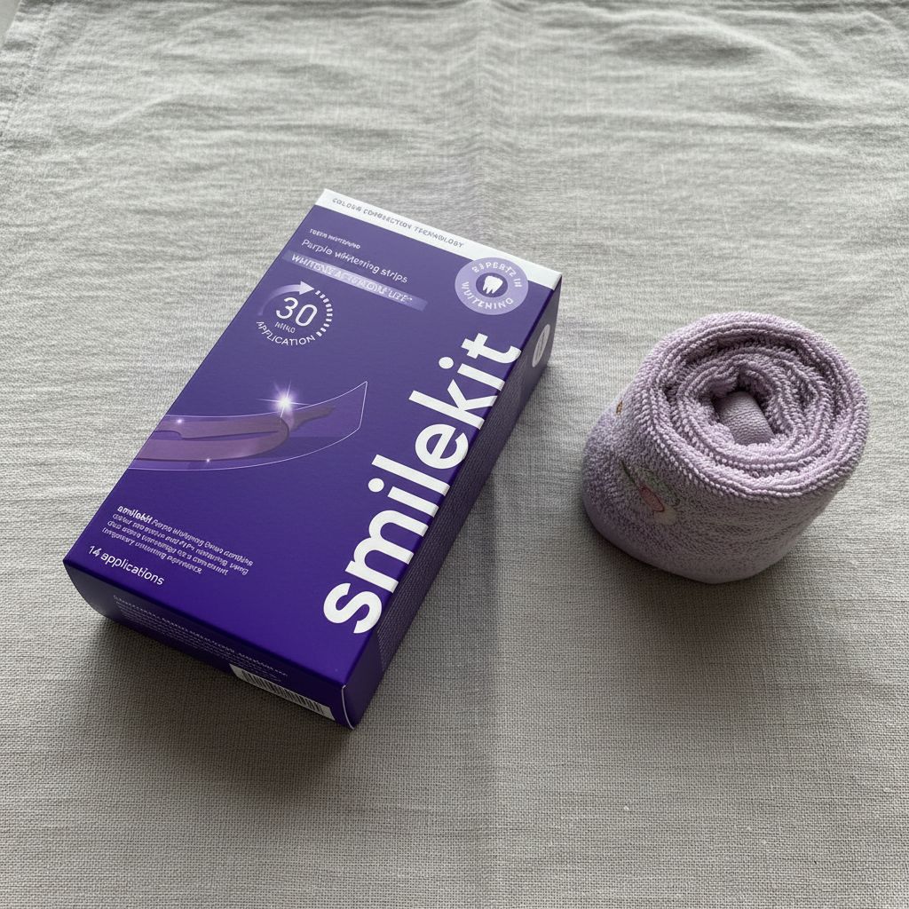 Bandes blanchissantes dents SmileKit Violet – Blanchiment dentaire maison efficace