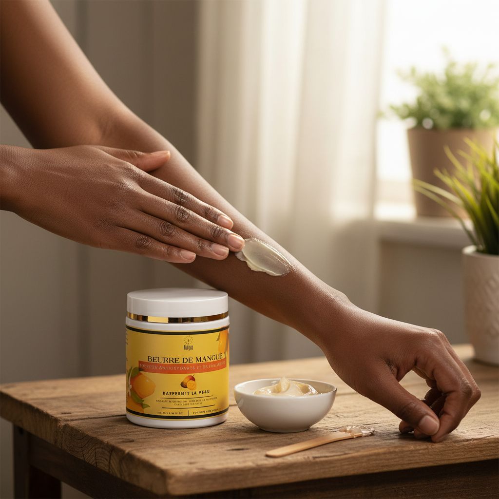 Beurre de mangue naturel 250g – Soin hydratant visage et corps raffermissant