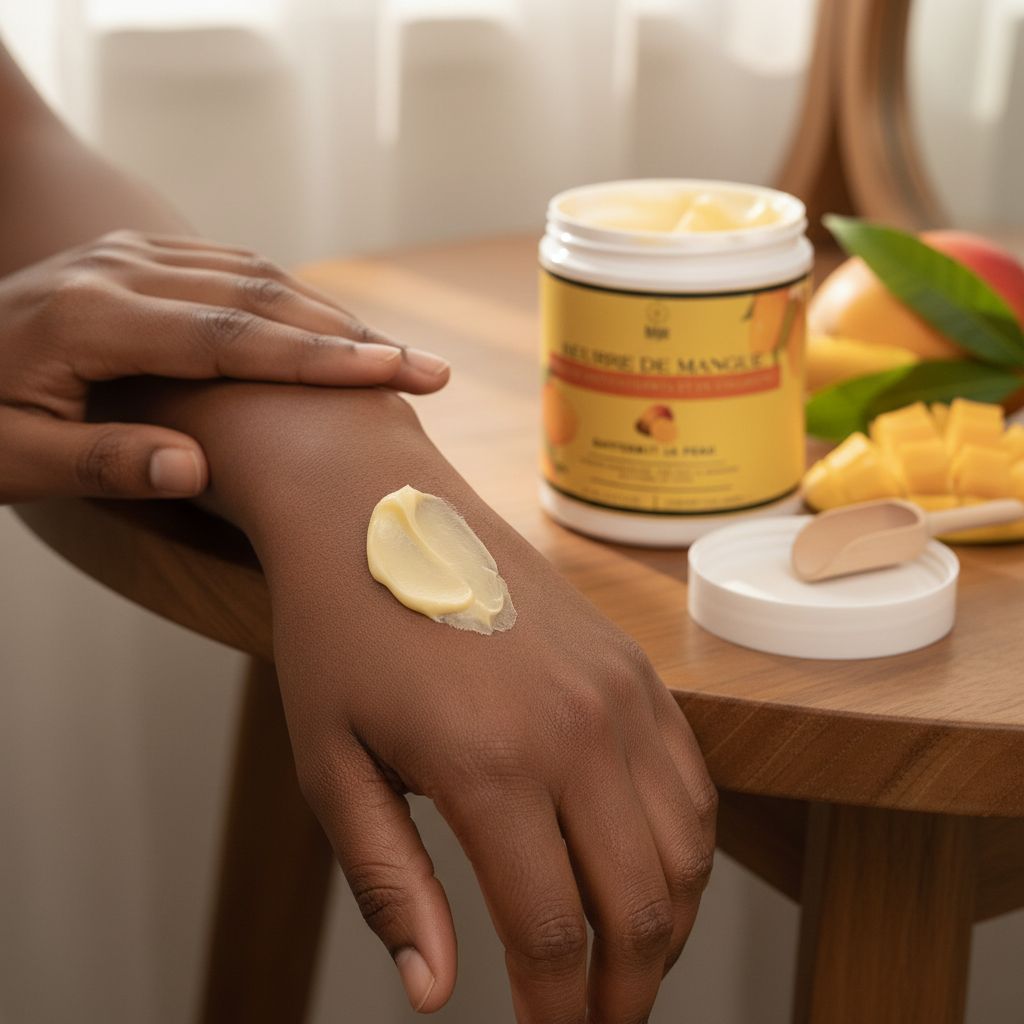 Beurre de mangue naturel 250g – Soin hydratant visage et corps raffermissant