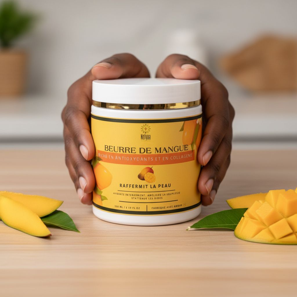 Beurre de mangue naturel 250g – Soin hydratant visage et corps raffermissant