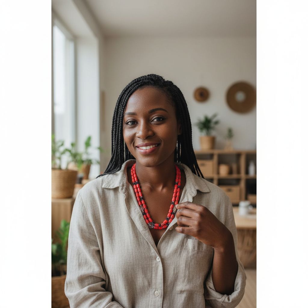 Bijoux ethniques rouges : collier et chapeau perles pour femme élégante