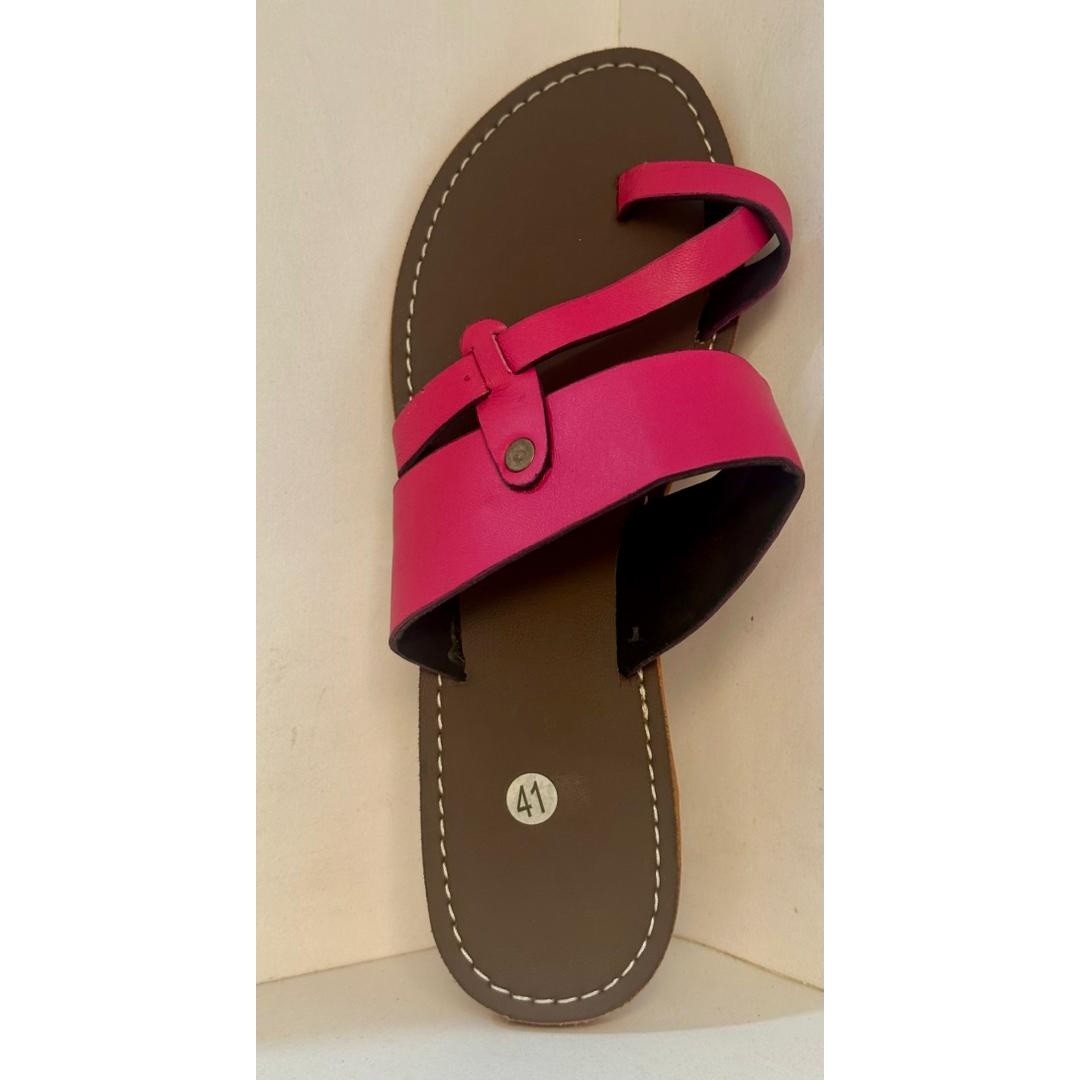 Sandale cuir femme confortable chic rose