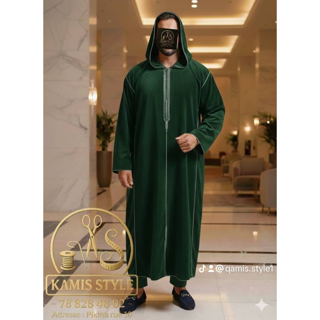 Djellaba Marocaine en Velours - Élégance et Confort