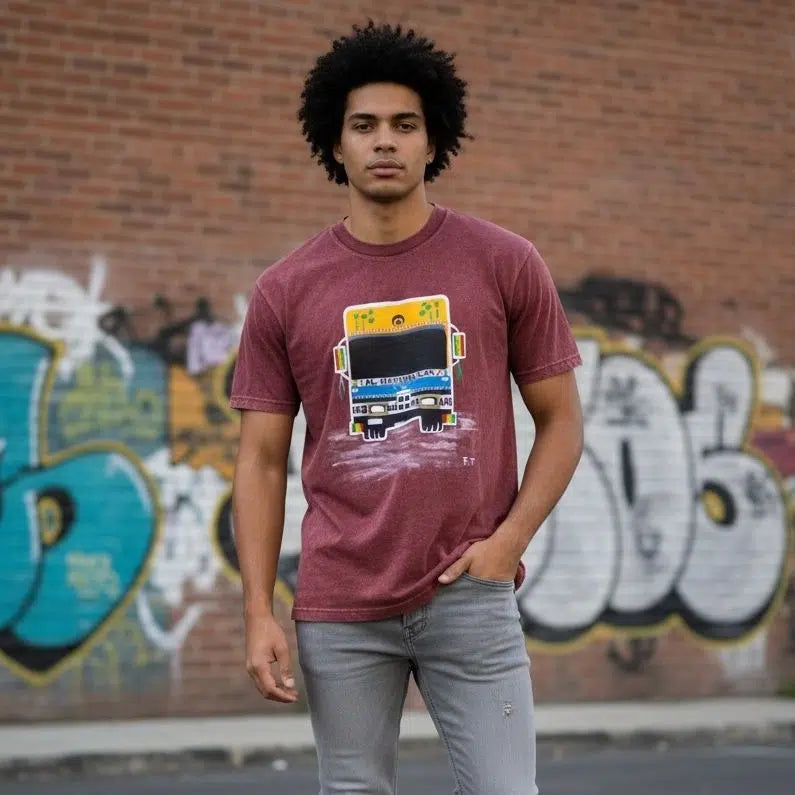 T-shirt "Car rapide" peint à la main