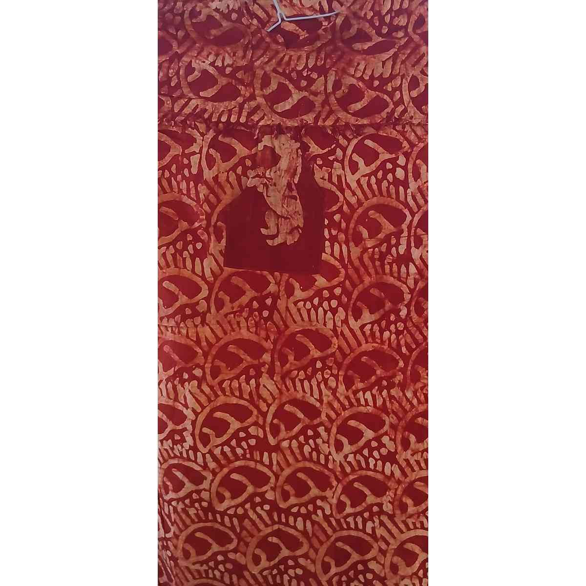 Robe batik femme orange élégante, ample et chic, style africain cérémonie