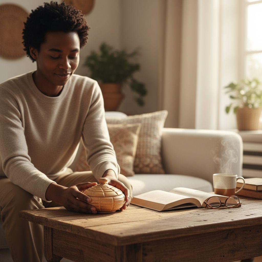 Bol en bois artisanal avec couvercle gravé main