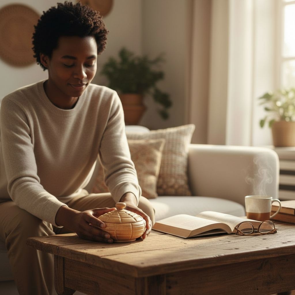 Bol en bois artisanal avec couvercle gravé main