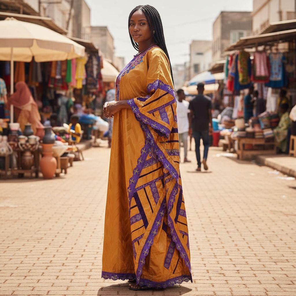 Grand boubou geztner avec broderie brodee et garnitures