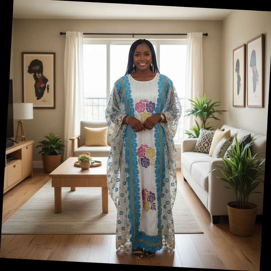 Boubou blanc femme brodé bleu turquoise, robe élégante de mariage ethnique