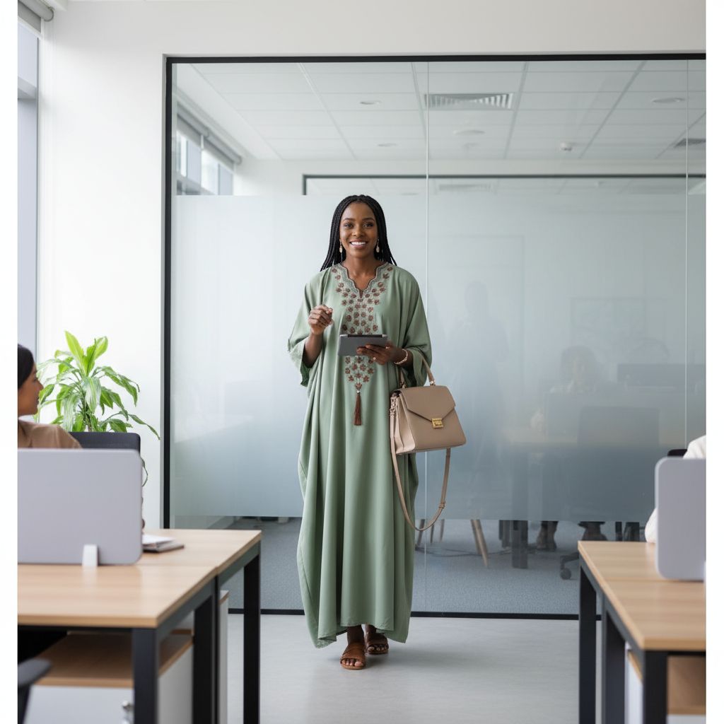 Robe Boubou Coton Artisanal Vert Sauge - Style Éthnique Été