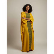 Boubou femme crepe élégant, robe africaine pagne tissé grande taille