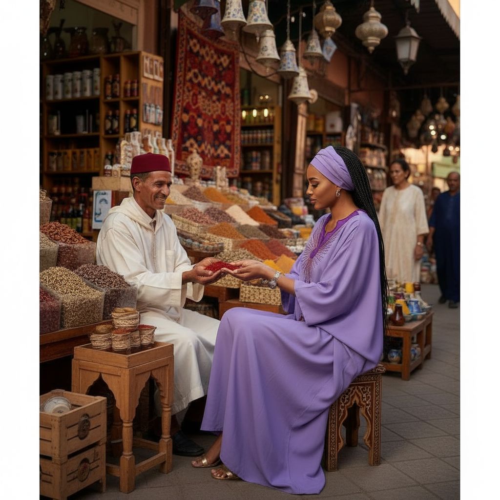 Boubou femme violet coton artisanal brodé – Robe africaine chic ample