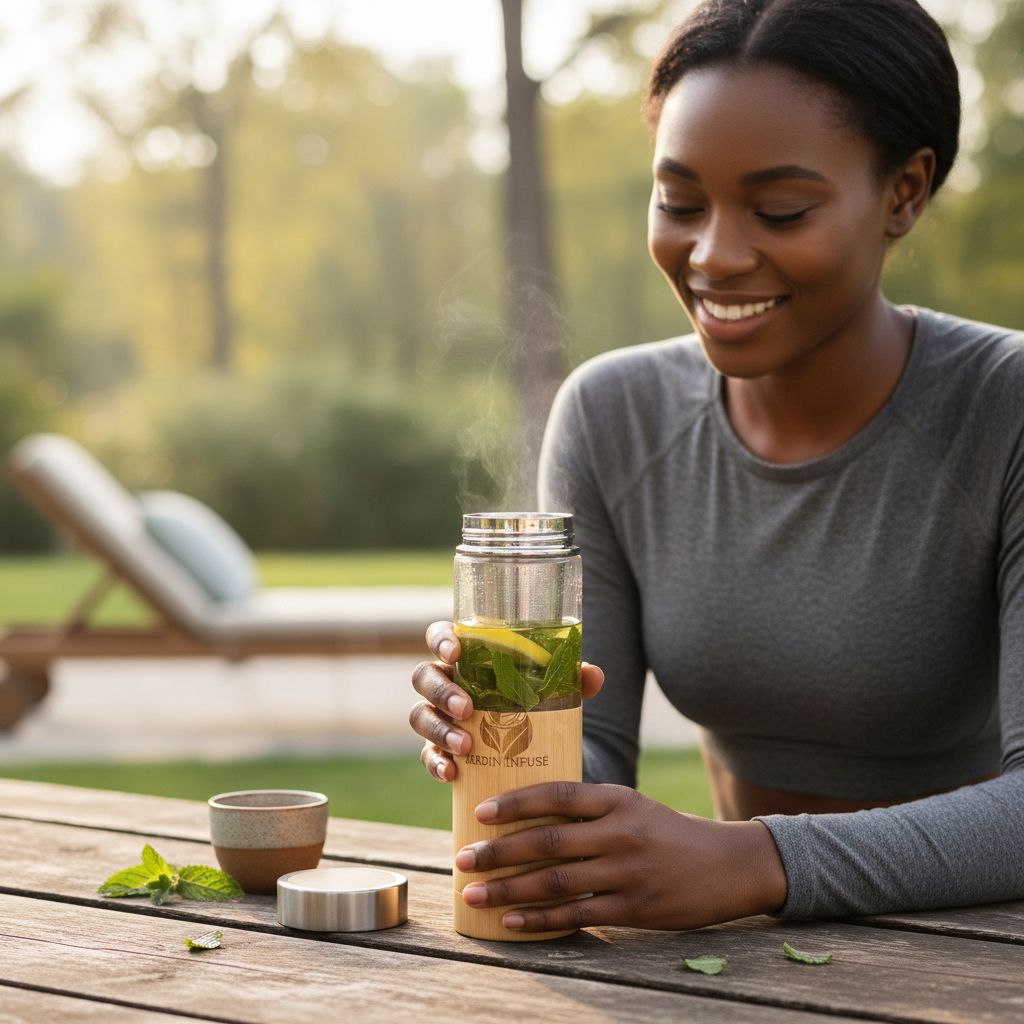Bouteille isotherme bambou avec 2 infuseurs inox – Thé et infusion nomade