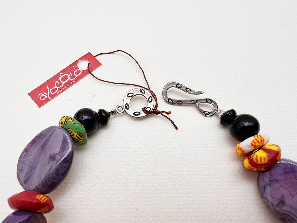 Ensemble Collier artisanal et boucles d'oreilles femme