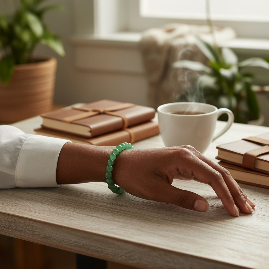 Bracelet aventurine verte 8mm – Pierre naturelle, zen et élégant femme