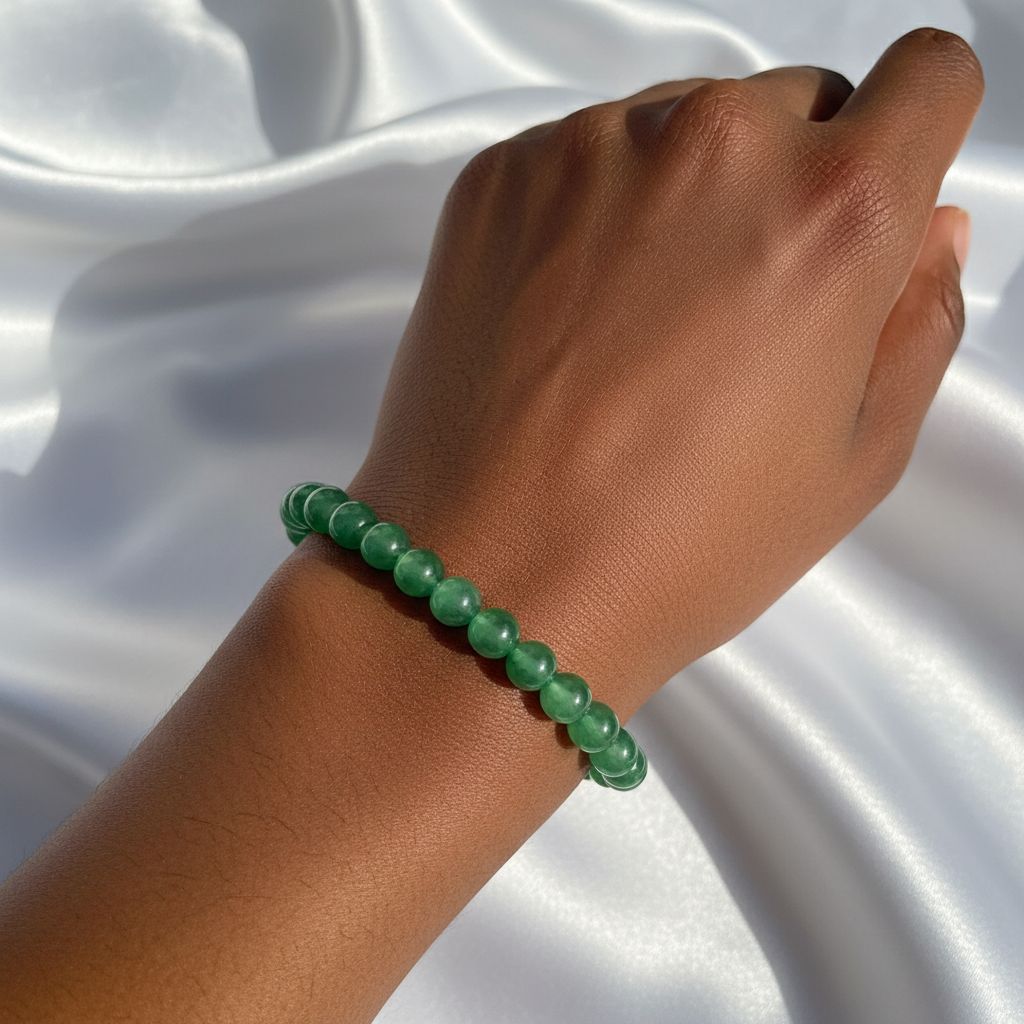 Bracelet aventurine verte 8mm – Pierre naturelle, zen et élégant femme