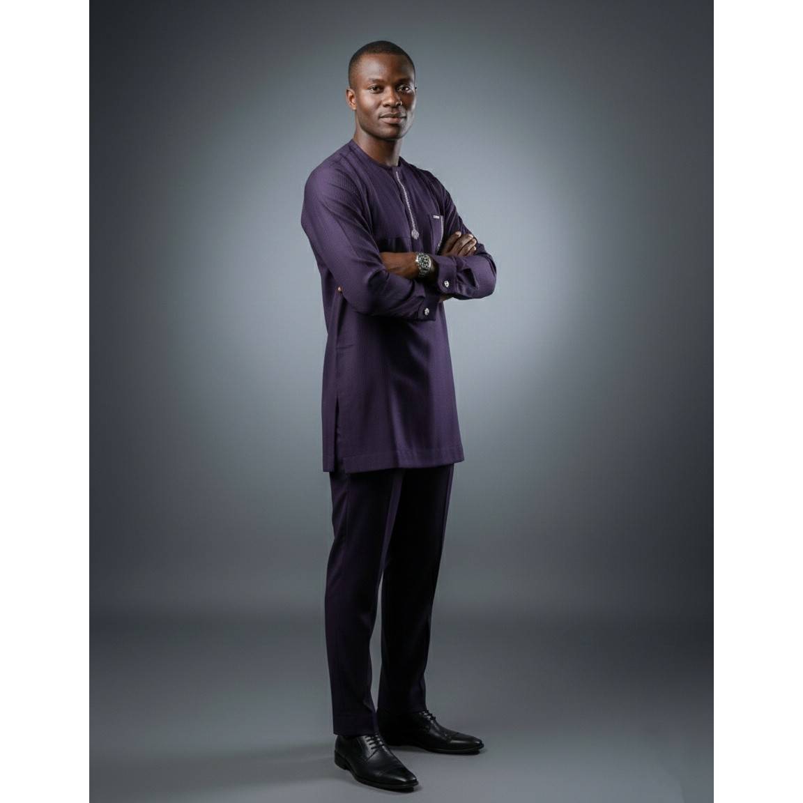 Ensemble homme violet chic et moderne – Costume 2 pièces élégant cérémonie