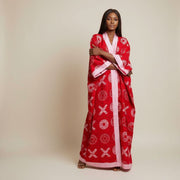 Caftan femme wax élégant XL – Kimono long moderne pour détente chic