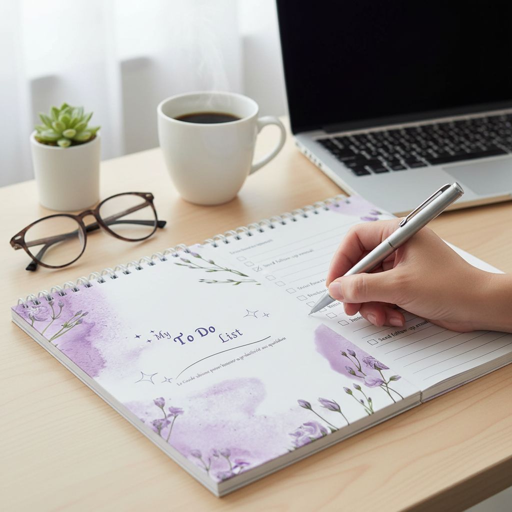 carnet to do list floral pour une organisation élégante et efficace