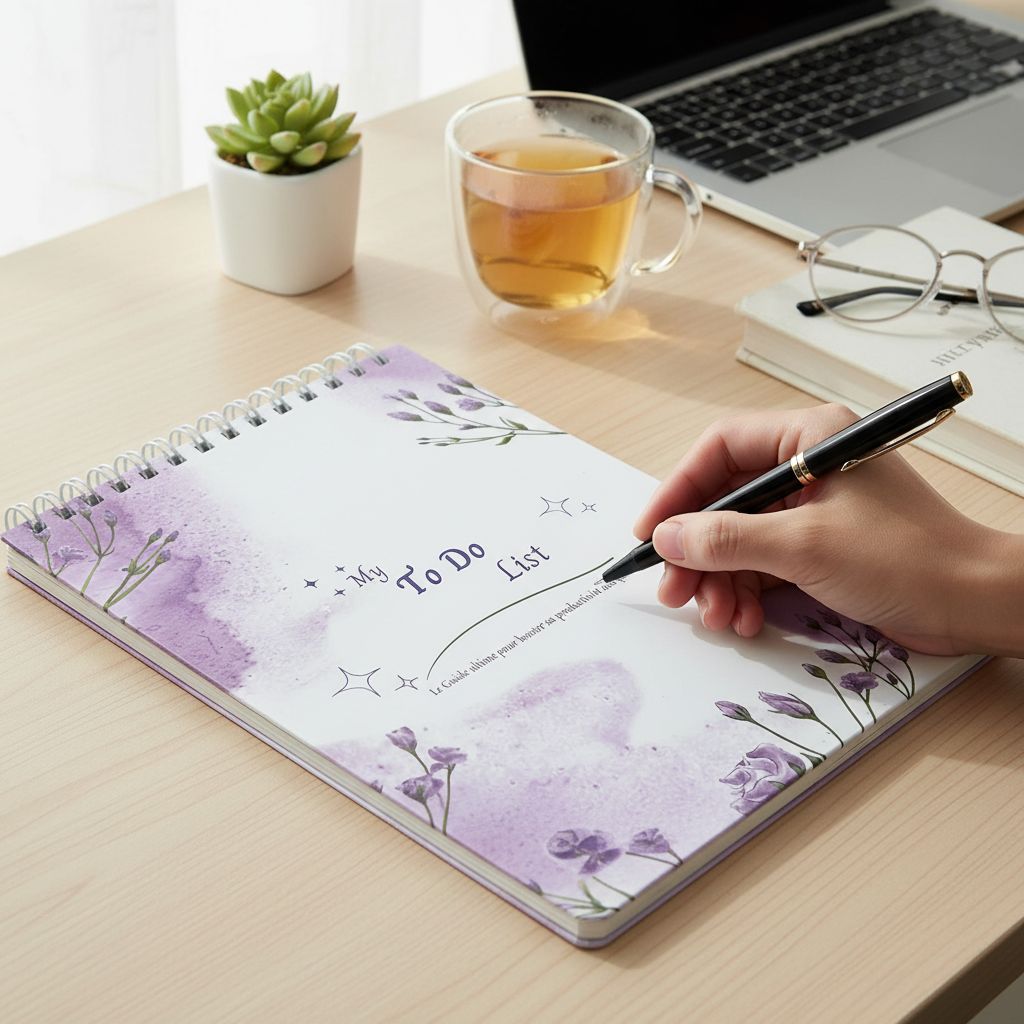 carnet to do list floral pour une organisation élégante et efficace