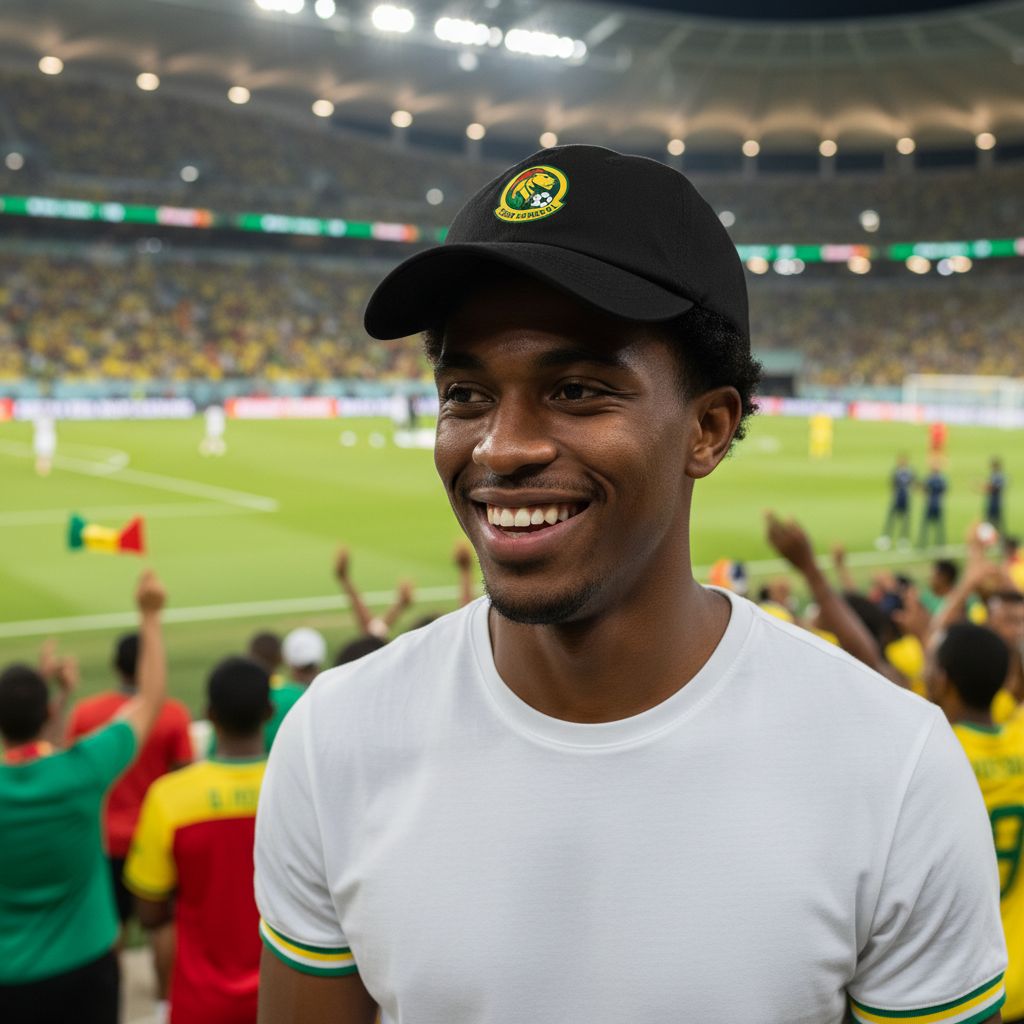 Casquette Team Senegal Noire – Supporter Football, Drapeau Lion, Sport